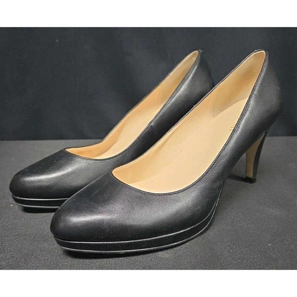 Cole Haan Air Chelsea Black Leather Low Pump Patent Leather Size 6 B F
